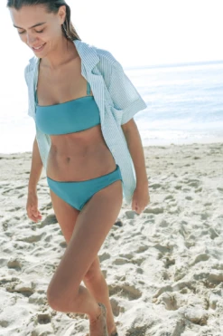 Eberjey Annia Textured Bikini Bottom - Ocean Bay