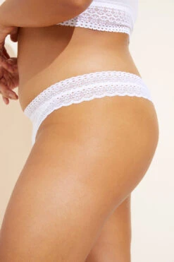 Eberjey May Modal Thong - White -Fashion - Pajamas A1712LRB WHITE S