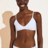 Eberjey Pima Stretch Cotton Bralette - White -Fashion - Pajamas B2025 WHITE F