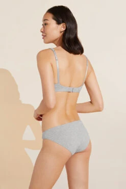 Eberjey Pima Stretch Cotton V Bralette - Heather Grey -Fashion - Pajamas B2025V HGREY B