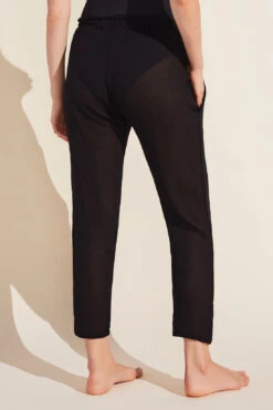 Eberjey Hudson Breezy Weave Beach Pant - Black -Fashion - Pajamas EBJ0035 WC1464HU BLACK B