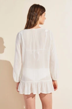 Eberjey Elba Breezy Weave Cover-Up - Cloud 7 Eberjey Elba Breezy Weave Cover-Up - Cloud -Fashion - Pajamas EBJ0040 WC1464EB3 CLOUD B