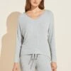 Eberjey Elon Relaxed Rib Pullover - Heather Grey -Fashion - Pajamas EBJ0293 T1728LNN HGREY F