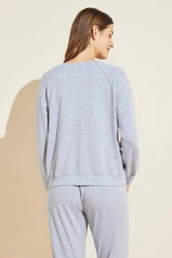 Eberjey Blair French Terry Sweatshirt - Heather Grey -Fashion - Pajamas EBJ0334 T1955LN HGREY B