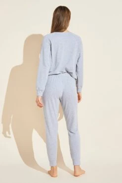 Eberjey Blair French Terry Pant - Heather Grey -Fashion - Pajamas EBJ0336 Z1955S HGREY B 1b68252c b5a6 4cfa 813b 7ee3551060ba