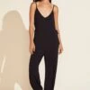 Eberjey Finley Eco Bamboo Jumpsuit - Black -Fashion - Pajamas EBJ0338 JS1957 BLACK F
