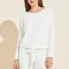 Eberjey Softest Sweats Plush TENCEL™ Top - Winter White -Fashion - Pajamas EBJ0342 T1831L WINTW F
