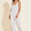 Eberjey Finley Eco Bamboo Jumpsuit - Soft Grey -Fashion - Pajamas EBJ0377 JS1957 SOFTG F