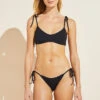 Eberjey Dylan Smooth Bikini Top - Black -Fashion - Pajamas EBJ0528 W1450DY BLACK F