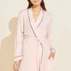 Eberjey Gisele TENCEL™ Modal Robe - Sorbet Pink/Black 1 Eberjey Gisele TENCEL™ Modal Robe - Sorbet Pink/Black -Fashion - Pajamas EBJ1268 R1018 SOBK F