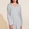 Eberjey Gisele TENCEL™ Modal Sleepshirt - Heather Grey/Sorbet Pink 1 Eberjey Gisele TENCEL™ Modal Sleepshirt - Heather Grey/Sorbet Pink -Fashion - Pajamas EBJ1900 H1018 HGSP F