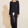 Eberjey Gisele TENCEL™ Modal Slouchy PJ Set - Black/Ivory