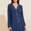 Eberjey Gisele TENCEL™ Modal Sleepshirt - Navy/Ivory -Fashion - Pajamas EBJ1906 H1018 NAIV F