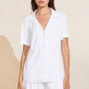 Eberjey Gisele TENCEL™ Modal Rib Relaxed Short PJ Set - White