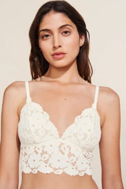 Eberjey Naya Longline Bralette - Ivory 8 Eberjey Naya Longline Bralette - Ivory -Fashion - Pajamas EBJ1931 B1912L IVORY F