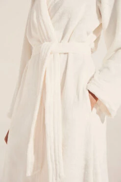 Eberjey Chalet Recycled Plush Robe - Ivory -Fashion - Pajamas EBJ1933 R1987R IVORY S 2