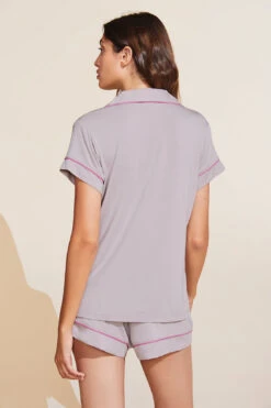 Eberjey Gisele TENCEL™ Modal Shortie Short PJ Set - Purple Dust/Italian Rose -Fashion - Pajamas EBJ1957 PJ1018S PDIR B