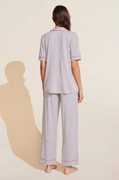Eberjey Gisele TENCEL™ Modal Short Sleeve & Pant PJ Set - Purple Dust/Italian Rose 7 Eberjey Gisele TENCEL™ Modal Short Sleeve & Pant PJ Set - Purple Dust/Italian Rose -Fashion - Pajamas EBJ1959 PJ1018TSZ PDIR B