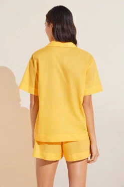 Eberjey Organic Sandwashed Cotton Short PJ Set - Samoan Sun -Fashion - Pajamas EBJ1965 PJ2030S SAMOS B