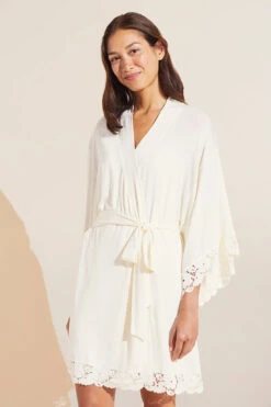 Eberjey Naya TENCEL™ Modal Robe - Ivory