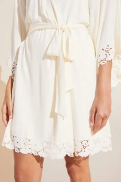 Eberjey Naya TENCEL™ Modal Robe - Ivory -Fashion - Pajamas EBJ2043 R1912K IVORY S 1