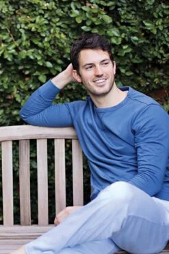 Lake Men's Sweatshirt In Navy -Fashion - Pajamas EU2A6020 WEB