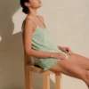 Eberjey Gisele TENCEL™ Modal Ruffle Cami & Short Set - Pistachio 1 Eberjey Gisele TENCEL™ Modal Ruffle Cami & Short Set - Pistachio -Fashion - Pajamas Eberjey Spring23 1072
