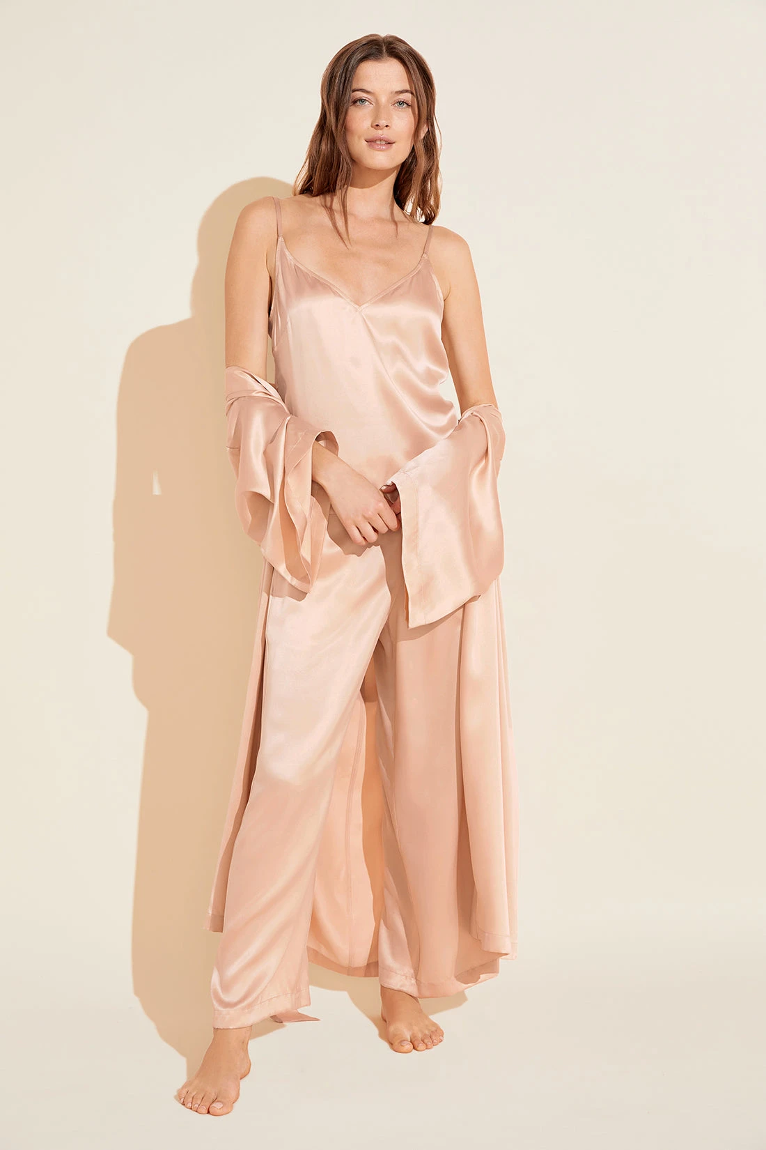 Eberjey Inez Washable Silk Cami & Pant PJ Set - Rose Cloud 7 Eberjey Inez Washable Silk Cami & Pant PJ Set - Rose Cloud - Image 5