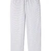Lake Men's Pima Pajama Pants In Gray Stripe -Fashion - Pajamas Gray Mens Pima Drawstring