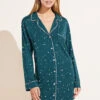 Eberjey Gisele Printed TENCELâ„¢ Modal Sleepshirt - Forest Evergreen/Bone 1 Eberjey Gisele Printed TENCELâ„¢ Modal Sleepshirt - Forest Evergreen/Bone -Fashion - Pajamas H1141EBO F