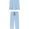 Lake DreamKnit Ribbon Tank-Long Set In Chambray Blue -Fashion - Pajamas LAKE Summer2023 DreamKnitRibbonTankSet MidBlue 1200x1800 8ae82d19 3594 4e30 ac81 4d9bce8ebe62