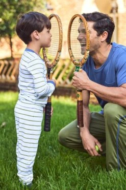 Lake Kids Long-Long Set In Olive Stripe -Fashion - Pajamas LAKE Webcrop Fall23 KidsLongLongSet Olive 0428