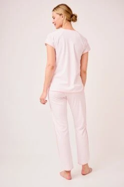 Lake Pima Short-Long Set In English Rose Blockprint -Fashion - Pajamas LAKE Webcrop Fall23 Studio ClassicShortLongSet EnglishRoseBlockprint 0126