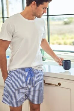 Fashion - Pajamas -Fashion - Pajamas LAKE Webcrop Summer23 MensBoxerShortsSet CobaltStripe 1792 d06bcf1c 96ca 413b 82ec bba92ec601c5