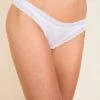 Eberjey May Modal Thong - White 2 Eberjey May Modal Thong - White -Fashion - Pajamas Low Res A1712LR WHITE F