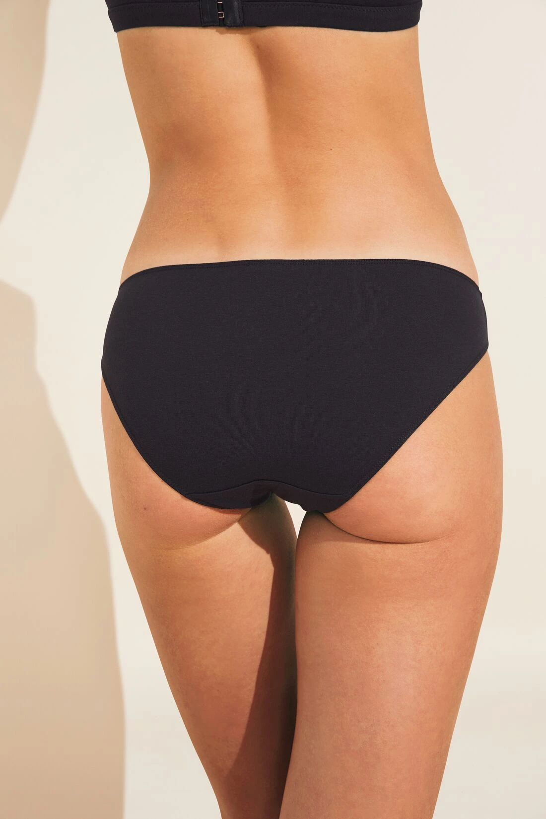 Eberjey Pima Stretch Cotton Bikini - Black 5 Eberjey Pima Stretch Cotton Bikini - Black - Image 3