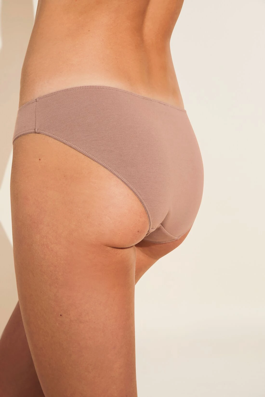 Eberjey Pima Stretch Cotton Bikini - Mocha 4 Eberjey Pima Stretch Cotton Bikini - Mocha - Image 2