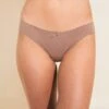 Eberjey Pima Stretch Cotton Bikini - Mocha 2 Eberjey Pima Stretch Cotton Bikini - Mocha -Fashion - Pajamas Low Res A2025X MOCHA F