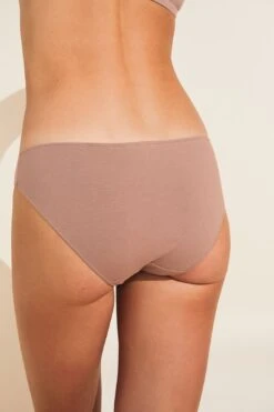 Eberjey Pima Stretch Cotton Bikini - Mocha 7 Eberjey Pima Stretch Cotton Bikini - Mocha -Fashion - Pajamas Low Res A2025X MOCHA S