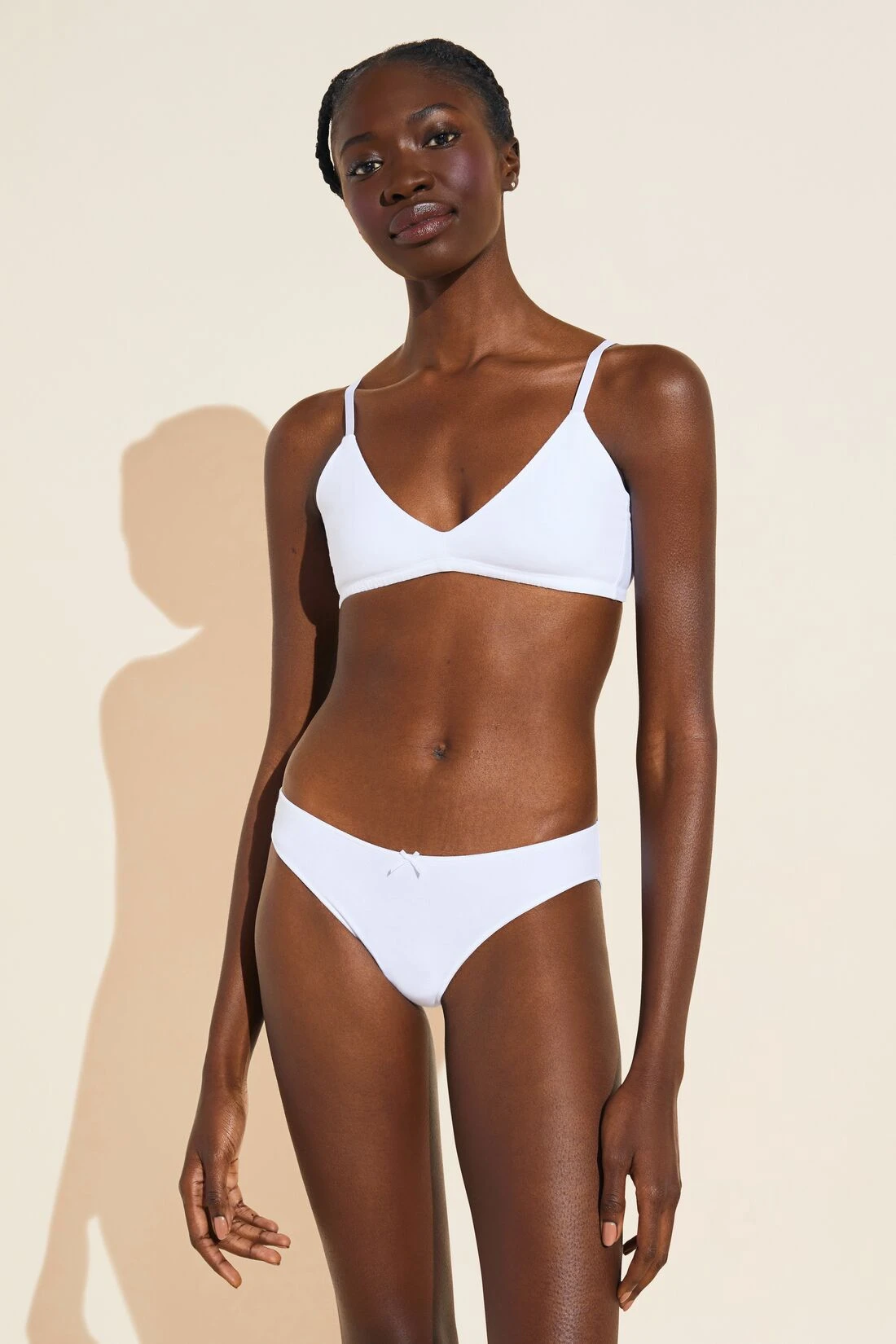 Eberjey Pima Stretch Cotton Bikini - White 3 Eberjey Pima Stretch Cotton Bikini - White