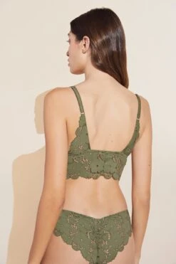Eberjey Naya Longline Bralette - Olive -Fashion - Pajamas Low Res B1912L OLIVE B