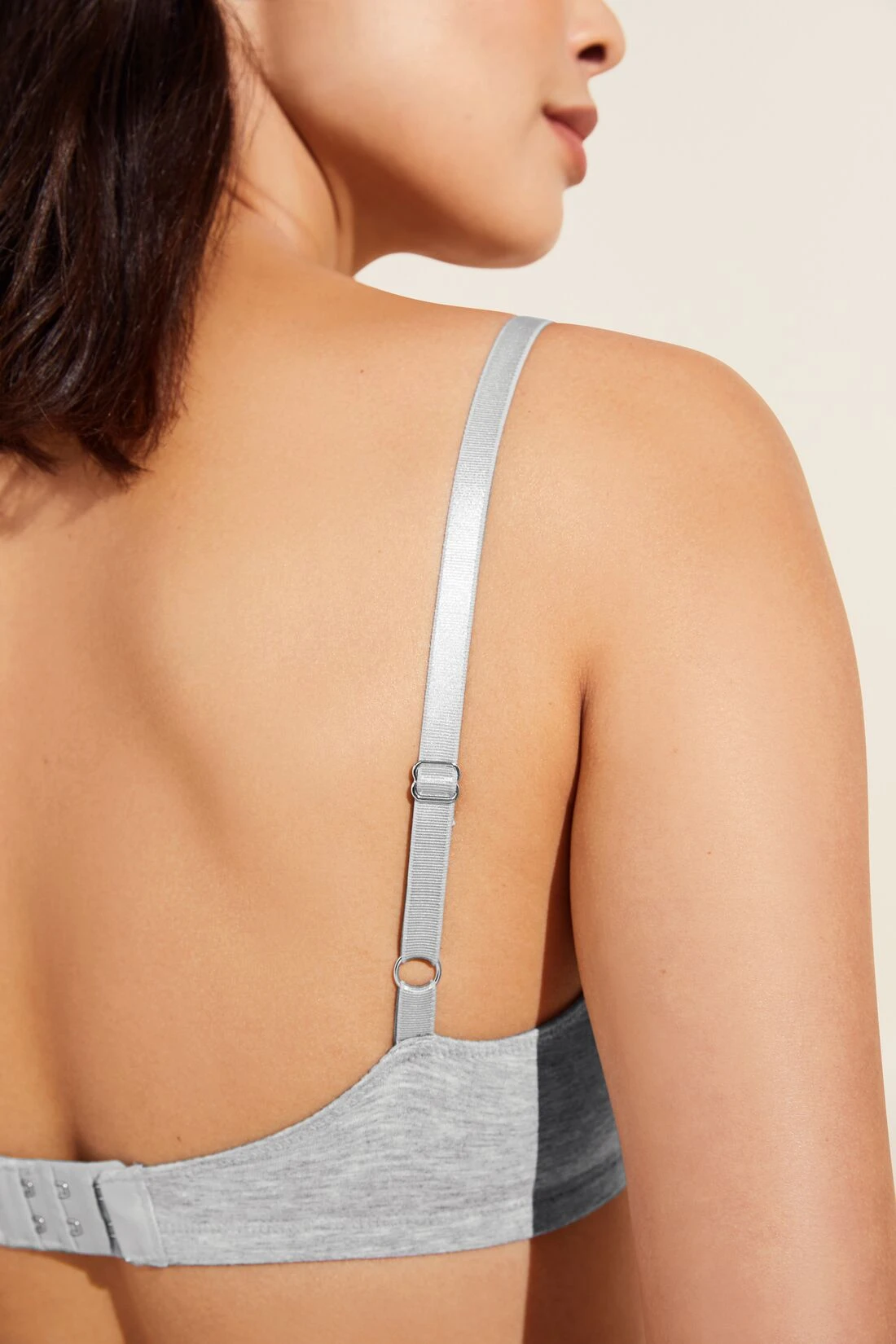 Eberjey Pima Stretch Cotton Bralette - Heather Grey 5 Eberjey Pima Stretch Cotton Bralette - Heather Grey - Image 3