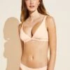Eberjey Pima Stretch Cotton V Bralette - Buff -Fashion - Pajamas Low Res B2025V BUFF F