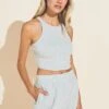 Eberjey Luxe Sweats Cropped Tank - Heather Grey 2 Eberjey Luxe Sweats Cropped Tank - Heather Grey -Fashion - Pajamas Low Res C2036H HGREY F