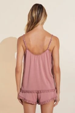 Eberjey Gisele TENCEL™ Modal Ruffle Cami & Short Set - Old Rose -Fashion - Pajamas Low Res CU1018NS OLDRO B