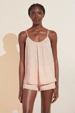 Eberjey Gisele TENCEL™ Modal Cami & Short PJ Set - Animale Rose Cloud -Fashion - Pajamas Low Res CU1141NS ANIRC F 1