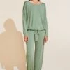 Eberjey Gisele TENCEL™ Modal Slouchy PJ Set - Mineral Green -Fashion - Pajamas Low Res EBJ1976 TZ1018LC MINGR F