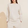 Eberjey Luxe Sweats Sweatshirt - Botanical Oat -Fashion - Pajamas Low Res EBJ1979 T2036L BOTAO F