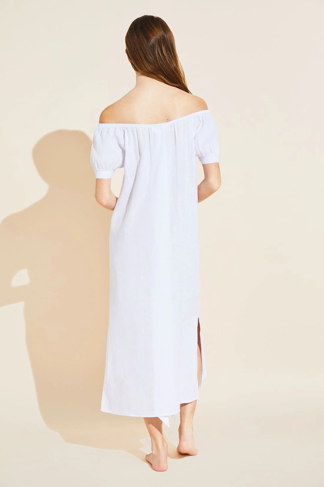 Eberjey Harper Linen Dress - White 6 Eberjey Harper Linen Dress - White - Image 4