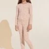 Eberjey Kids TENCEL⢠Modal Gender Neutral Long PJ Set - Animal Hearts Mocha 2 Eberjey Kids TENCEL⢠Modal Gender Neutral Long PJ Set - Animal Hearts Mocha -Fashion - Pajamas Low Res MTZ1141LC AMMO F